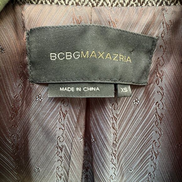 BCBG MaxAzria Women's Blazer Tweed Knit Sleeve Wool Silk Jacket Academia Y2K XS - Picture 8 of 10